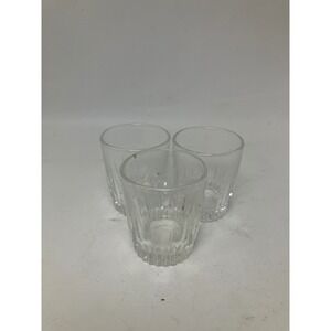 Vintage Clear Glass‎ Shot Glasses Set of 3 Barware Drinkware